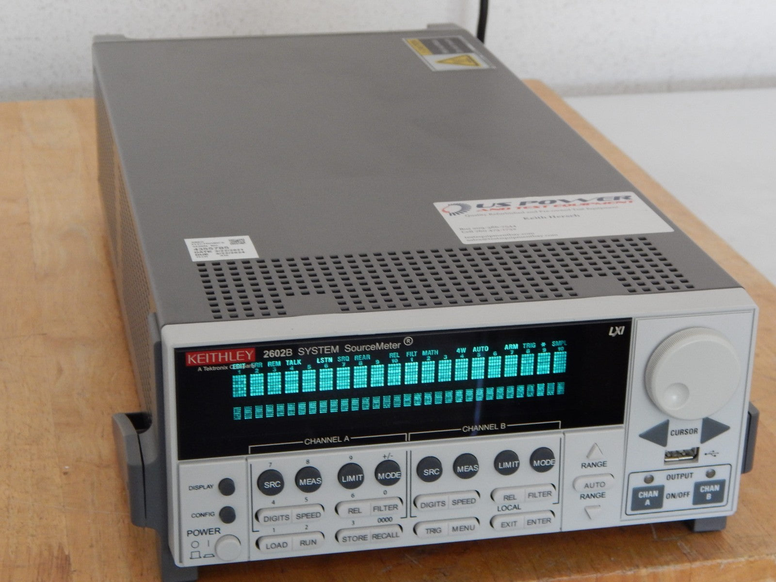 Keithley 2602B System SourceMeter 2 in stock, mint! NIST cal available Keithley 2602B System SourceMeter 2 in stock, mint! NIST cal available